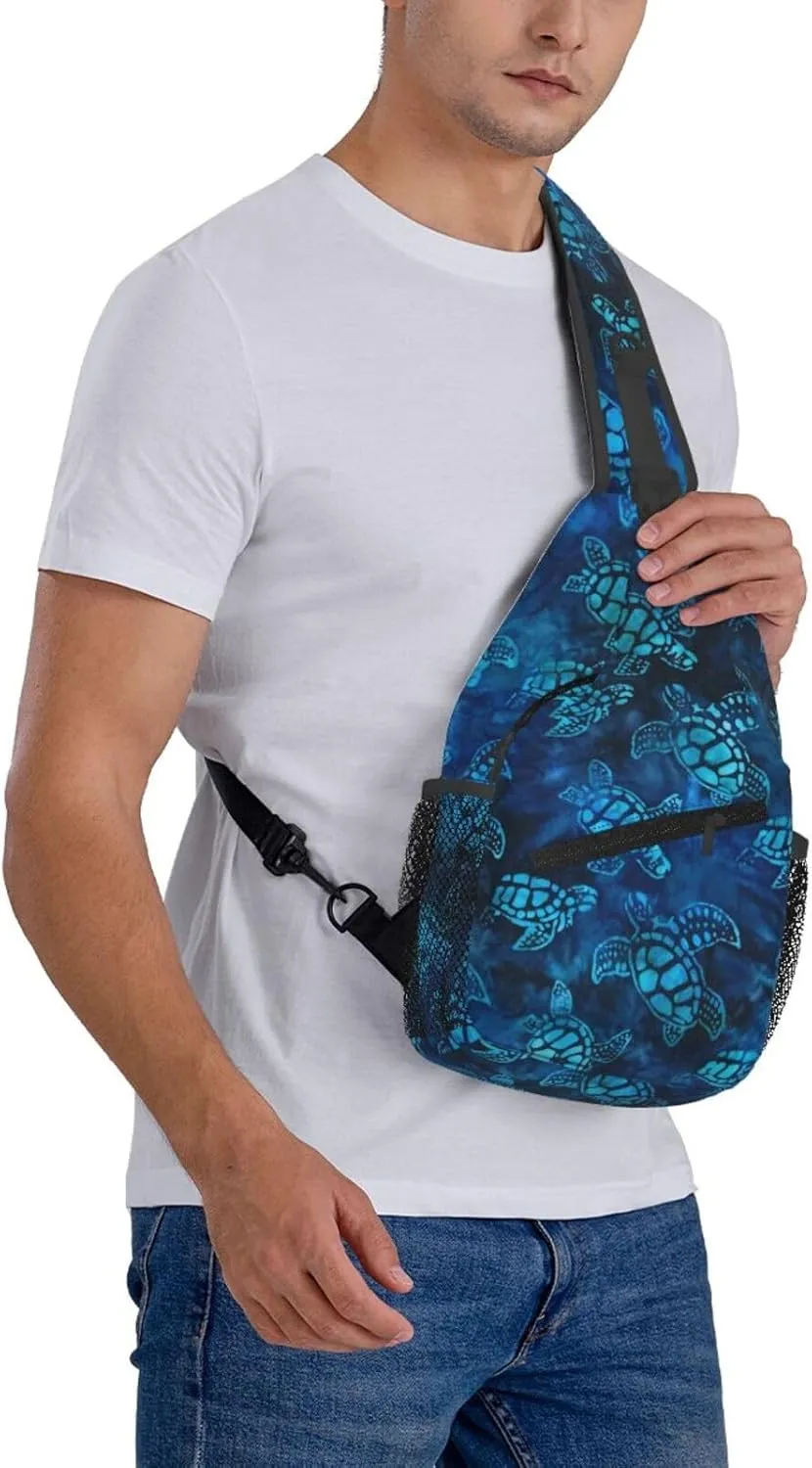 Sea Turtle Sling Bag - Women's & Men's Fashion Backpack, Crossbody, Shoulder & Chest Bag - Travel & Hiking Daypack