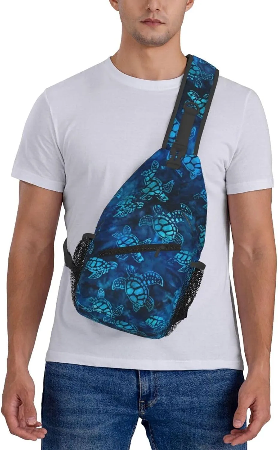 Sea Turtle Sling Bag - Women's & Men's Fashion Backpack, Crossbody, Shoulder & Chest Bag - Travel & Hiking Daypack