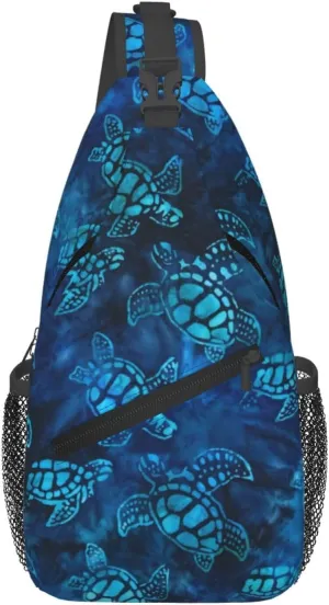 Sea Turtle Sling Bag - Women's & Men's Fashion Backpack, Crossbody, Shoulder & Chest Bag - Travel & Hiking Daypack