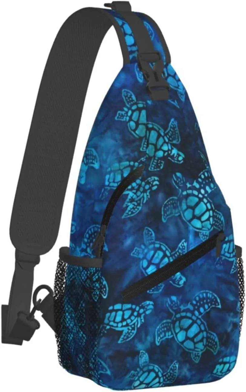 Sea Turtle Sling Bag - Women's & Men's Fashion Backpack, Crossbody, Shoulder & Chest Bag - Travel & Hiking Daypack
