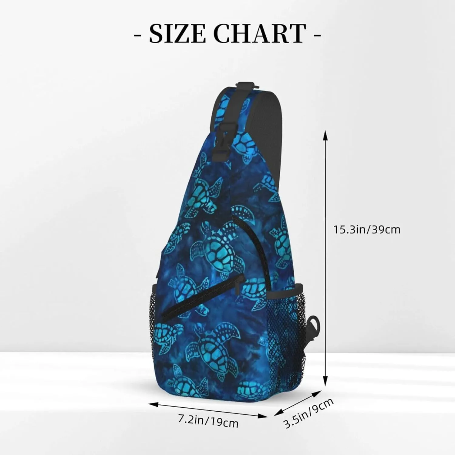 Sea Turtle Sling Bag - Women's & Men's Fashion Backpack, Crossbody, Shoulder & Chest Bag - Travel & Hiking Daypack
