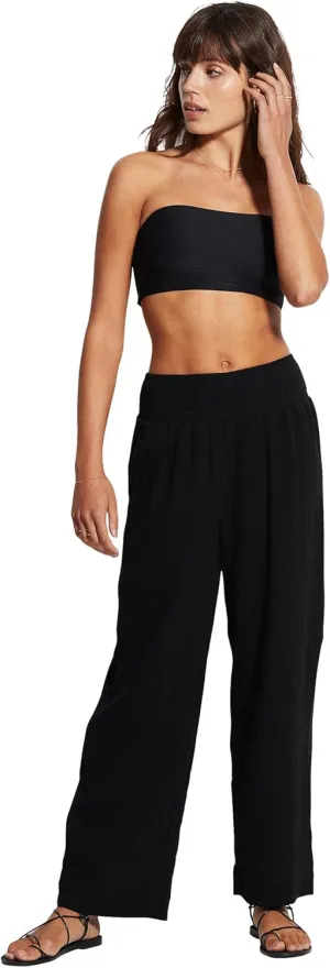 Seafolly Women's Standard Elastic Waist Pull on Beach Pant