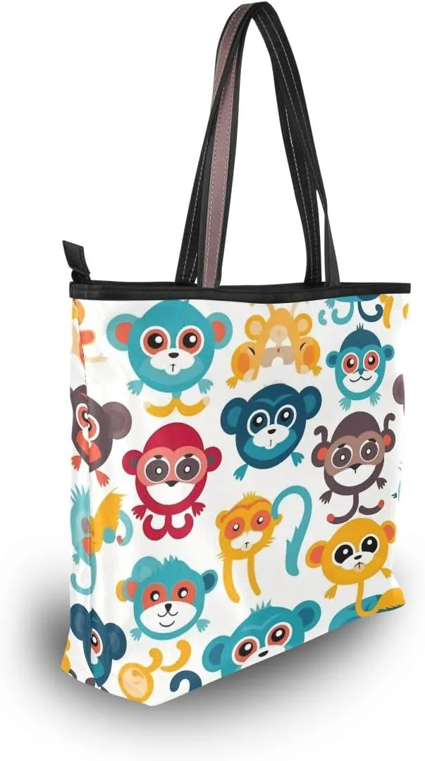 senya Colorful Monkey Shoulder Bags Large Handle Ladies Handbag