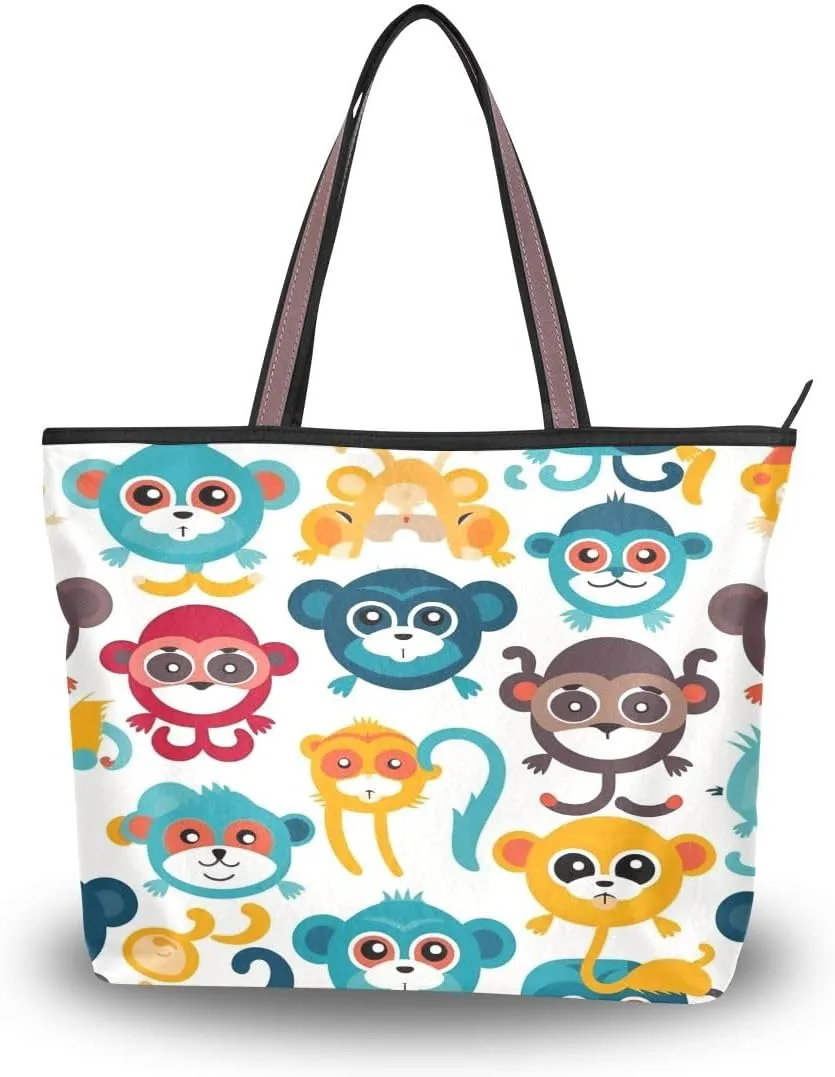 senya Colorful Monkey Shoulder Bags Large Handle Ladies Handbag