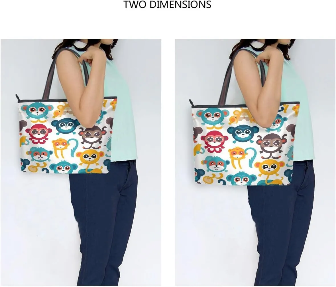 senya Colorful Monkey Shoulder Bags Large Handle Ladies Handbag
