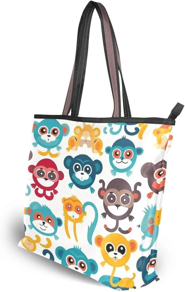 senya Colorful Monkey Shoulder Bags Large Handle Ladies Handbag