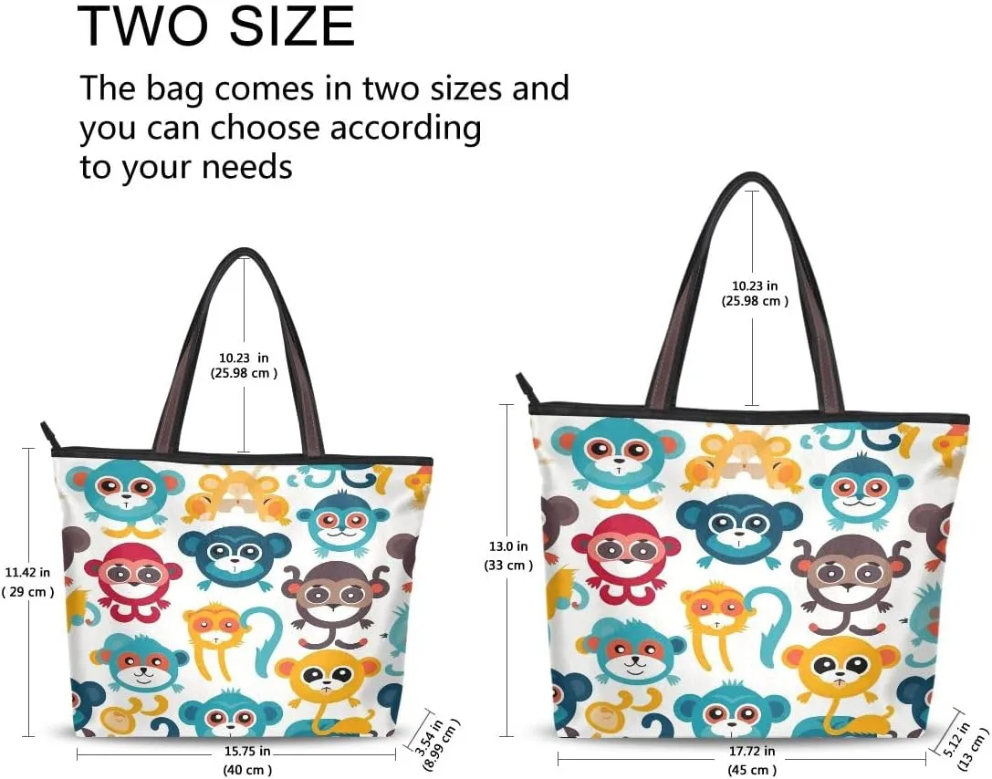 senya Colorful Monkey Shoulder Bags Large Handle Ladies Handbag