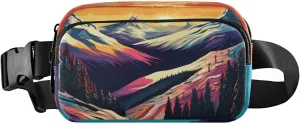 senya Colorful Sunset Rays Fanny Pack Crossbody Bags for Women Belt Bag Running Waist Bag with Adjustable Strap