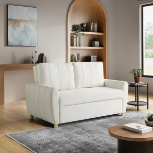 Serta Galway Convertible Loveseat, Ivory