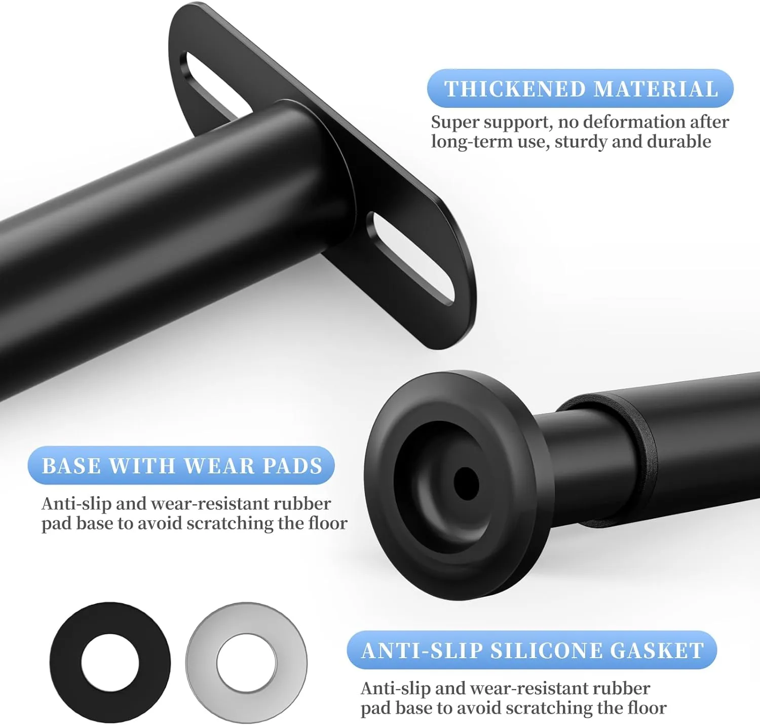 Set of 4 Adjustable Bed Legs Replacement, Adjustable Metal Bed Frame Support Legs 7.08-12.6 inch, Upgrade Under Bed Support Leg with Wider Base, Heavy Duty Center Support Legs