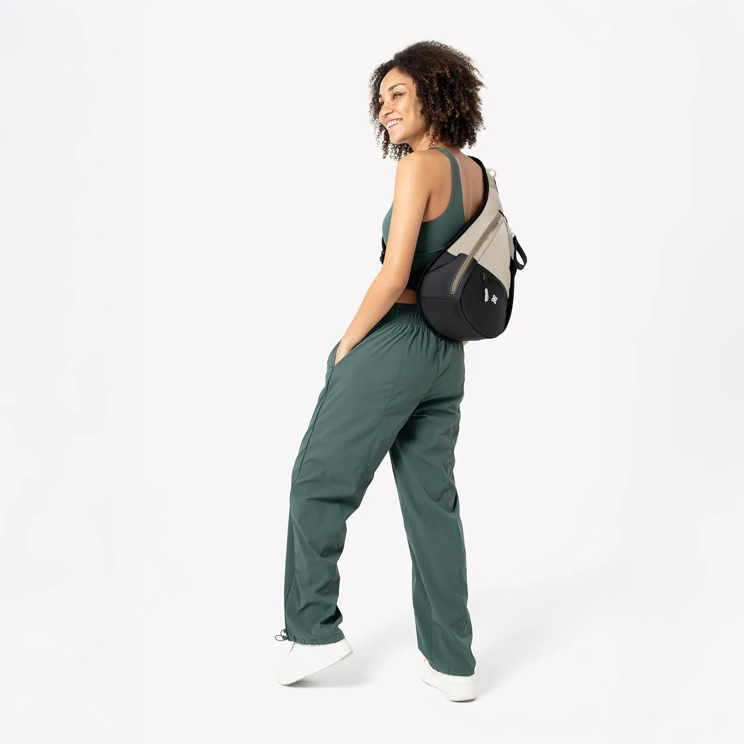 Sherpani Esprit, Sling Backpack, 10L Travel Bag, Women Shoulder Sling Purse, Crossbody Backpack, Sling Pack, Travel Gifts for Mothers Day 2025, RFID Protection, Fits 10 Inch Tablet (Con Leche)