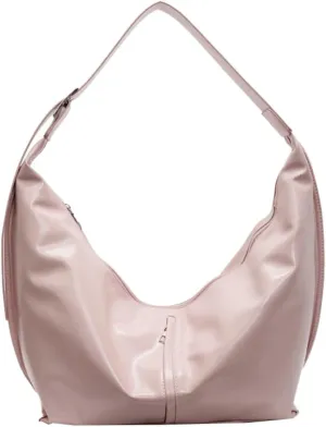 Shiny Hobo Bag for Women PU Leather Bag Trendy Shoulder Bag Satchel for Work Travel