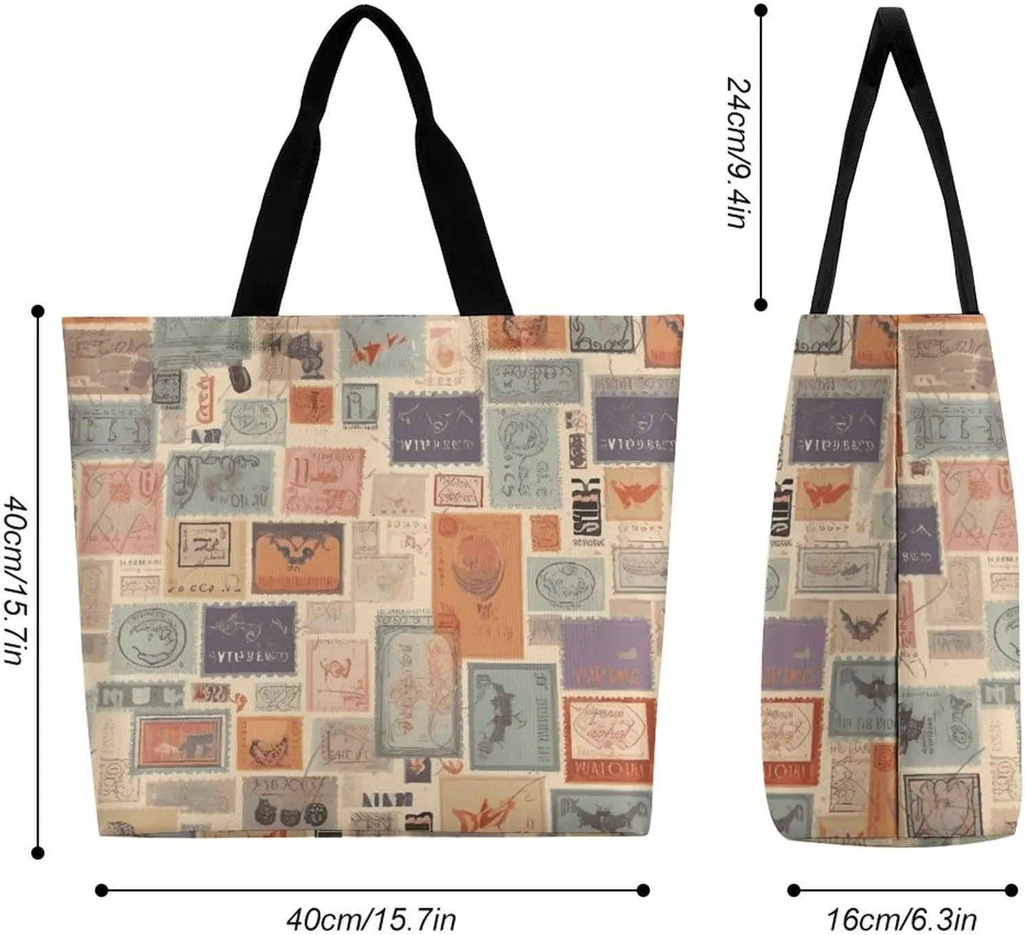 Shopping Bag for Women, New Year Tiger Logo Design Tote Bag, Large Capacity Shoulder Bags for Groceries Travel