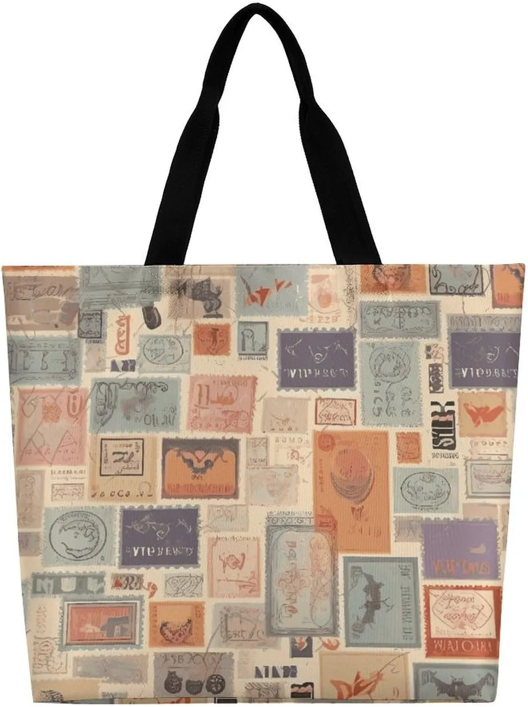 Shopping Bag for Women, New Year Tiger Logo Design Tote Bag, Large Capacity Shoulder Bags for Groceries Travel