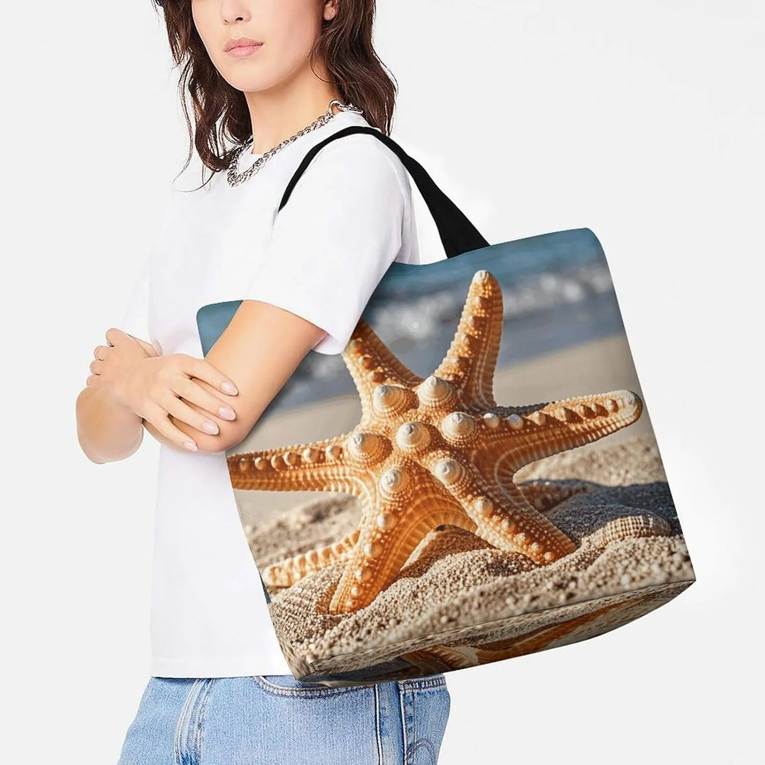 Shopping Bag for Women, Tropical Flowers And Foliage Tote Bag, Large Capacity Shoulder Bags for Groceries Travel