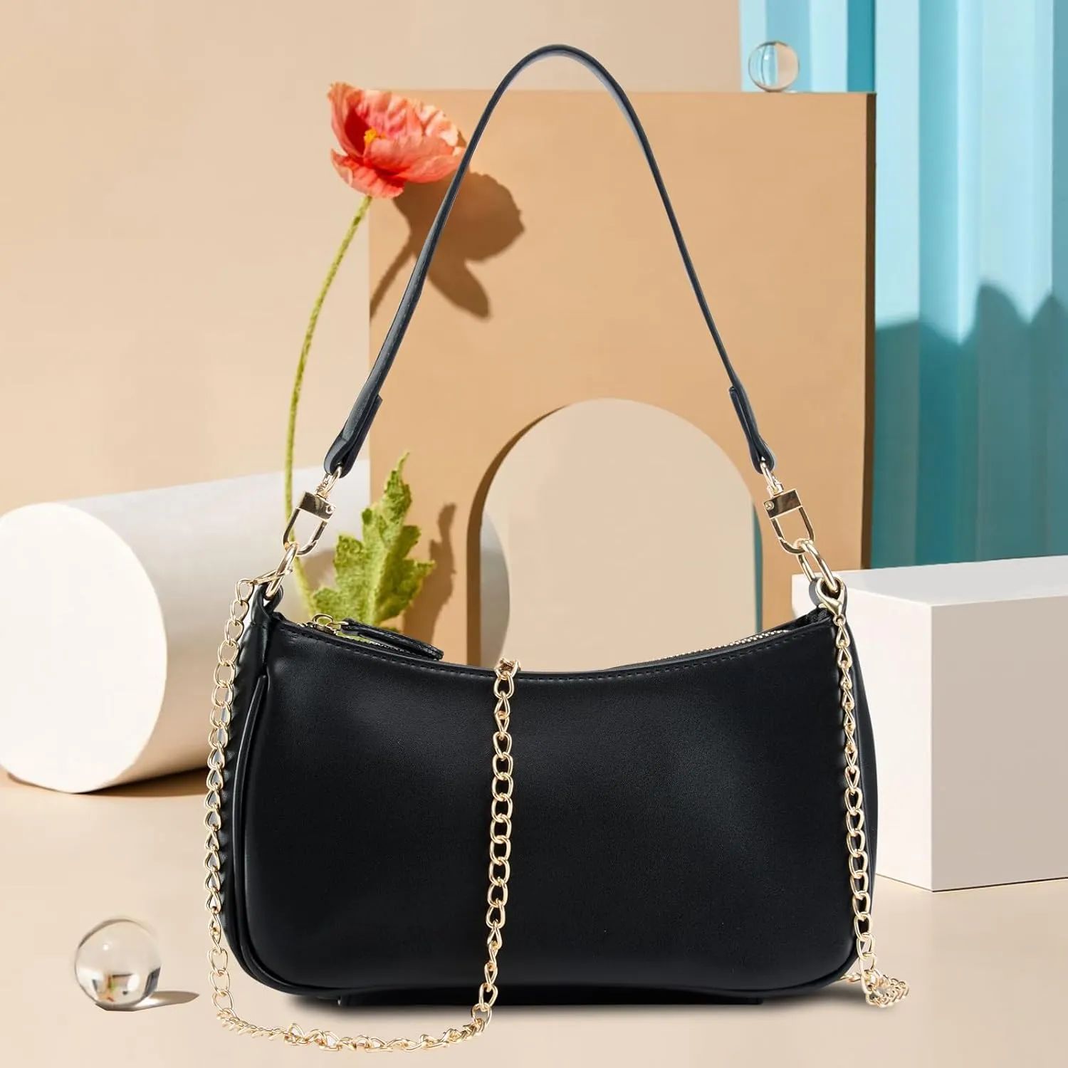 Shoulder Bag for women Crossbody Bags Retro Classic Small Hobo Purse Clutch Tote Handbags with Zipper Closure