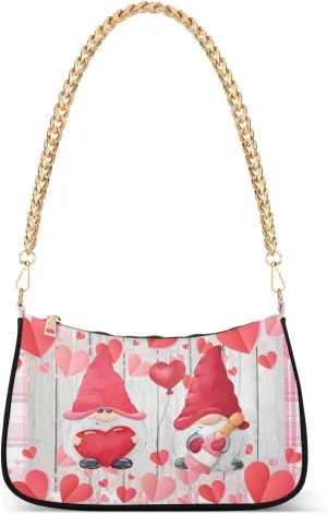 Shoulder Bag for Women Hobo Tote Handbag Gold Chain Crossbody Bag with Zipper Clutch Purse Handbags