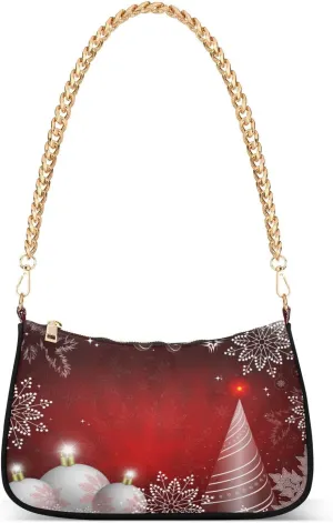 Shoulder Bag for Women Hobo Tote Handbag Gold Chain Crossbody Bag with Zipper Clutch Purse Handbags