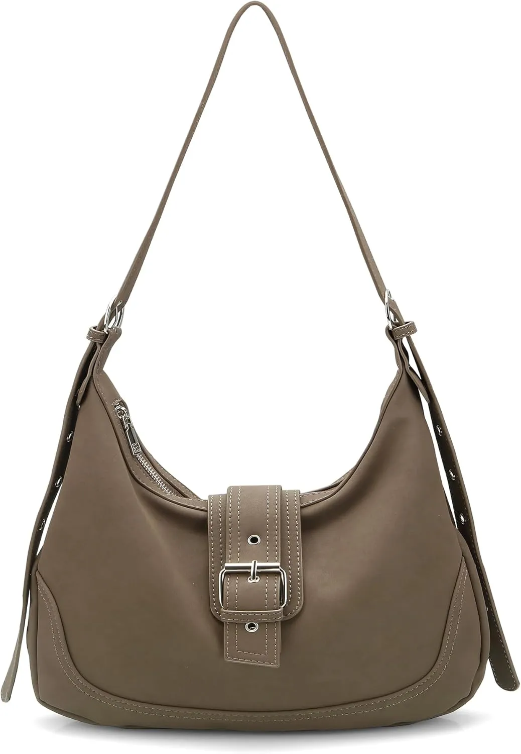 Shoulder Bag for Women Trendy Crossbody Bags Hobo Purse Vegan Leather Handbag with Adjustable Strap