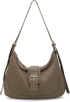 Shoulder Bag for Women Trendy Crossbody Bags Hobo Purse Vegan Leather Handbag with Adjustable Strap