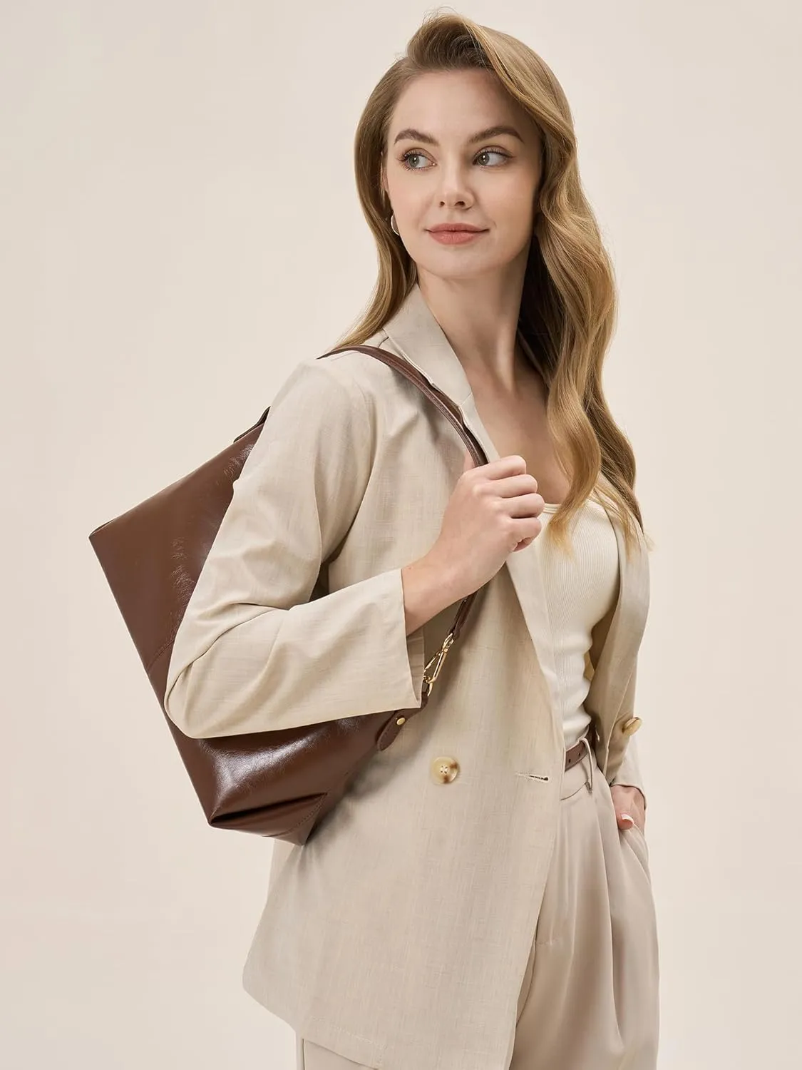 Shoulder Bag PU Leather Purses for Women Trendy Cute Hobo Bags with Zip Closure Designer Tote Handbags