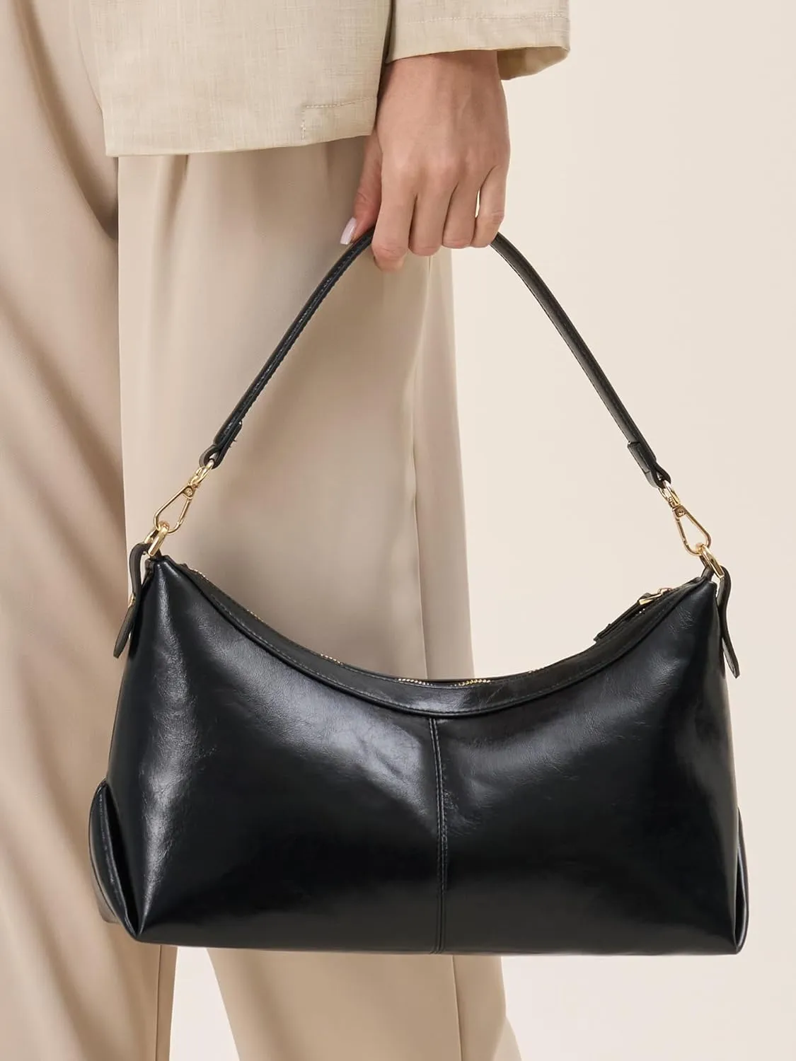 Shoulder Bag PU Leather Purses for Women Trendy Cute Hobo Bags with Zip Closure Designer Tote Handbags