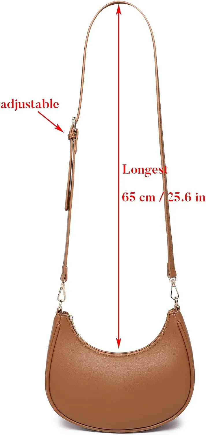 Shoulder Bags for Women, Cute Hobo Tote Handbag Mini Clutch Purse with Zipper Closure
