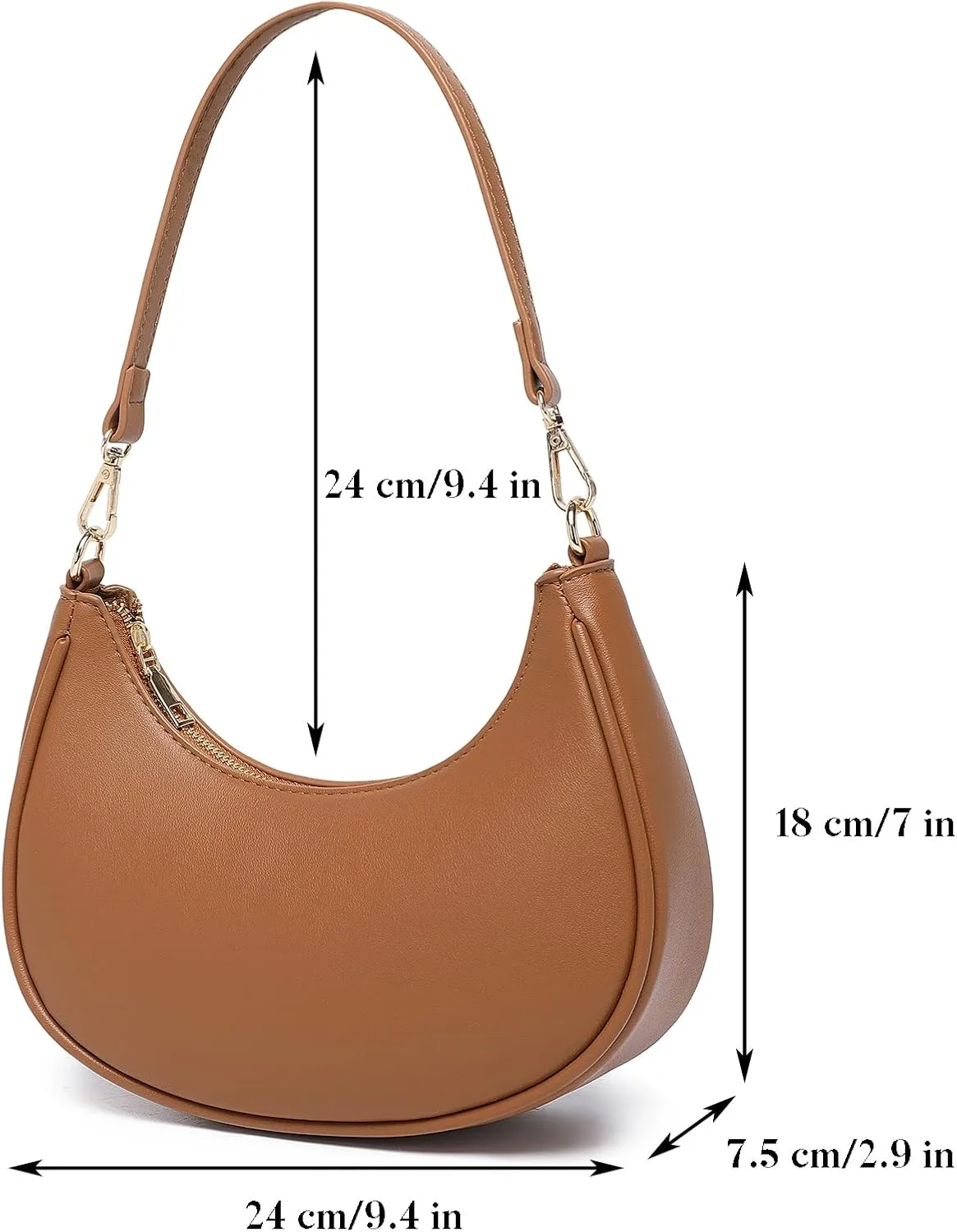 Shoulder Bags for Women, Cute Hobo Tote Handbag Mini Clutch Purse with Zipper Closure