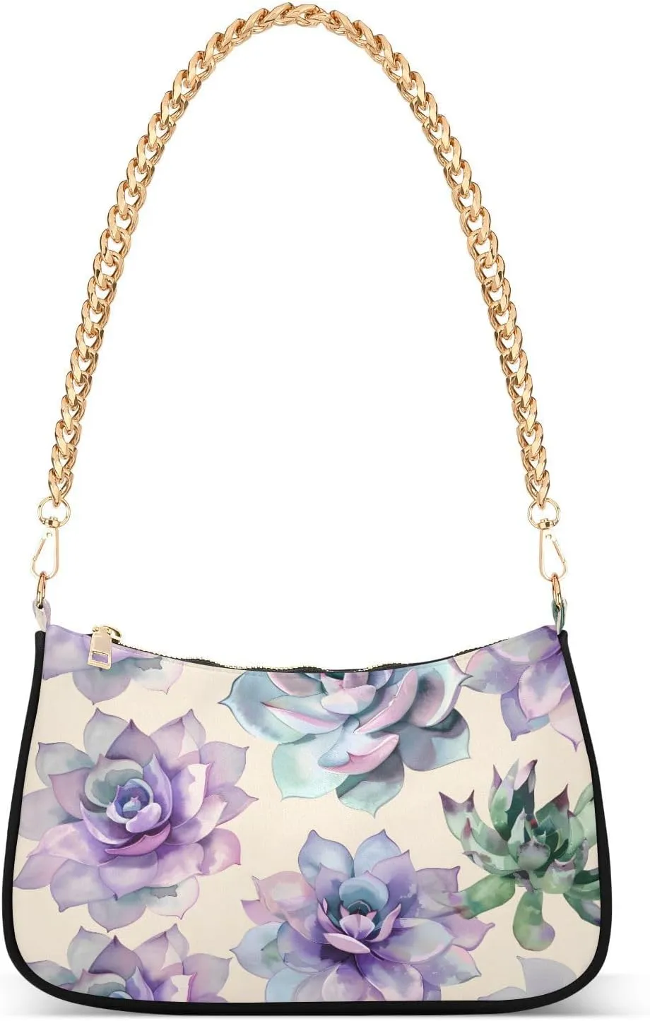 Shoulder Bags for Women Flowers Boho Background for Textile Wallpaper and Wrapping Paper Hobo Tote Handbag Small Clutch Purse with Zipper Closure