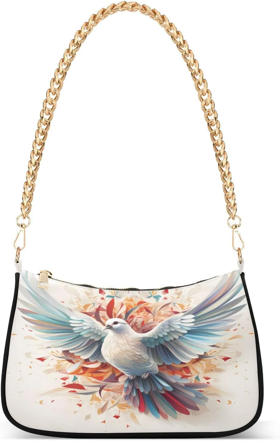 Shoulder Bags for Women Pigeon Flying Hobo Tote Handbag Small Clutch Purse with Zipper Closure