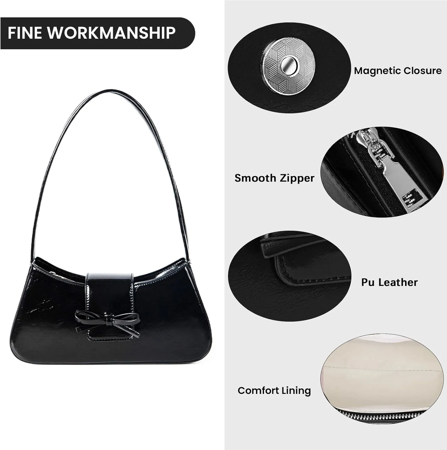 Shoulder Bags for Women Purses and Handbags Coquette Bow Purse Y2k Bag Small Shoulder Bag Mini Clutch Hobo Handbag