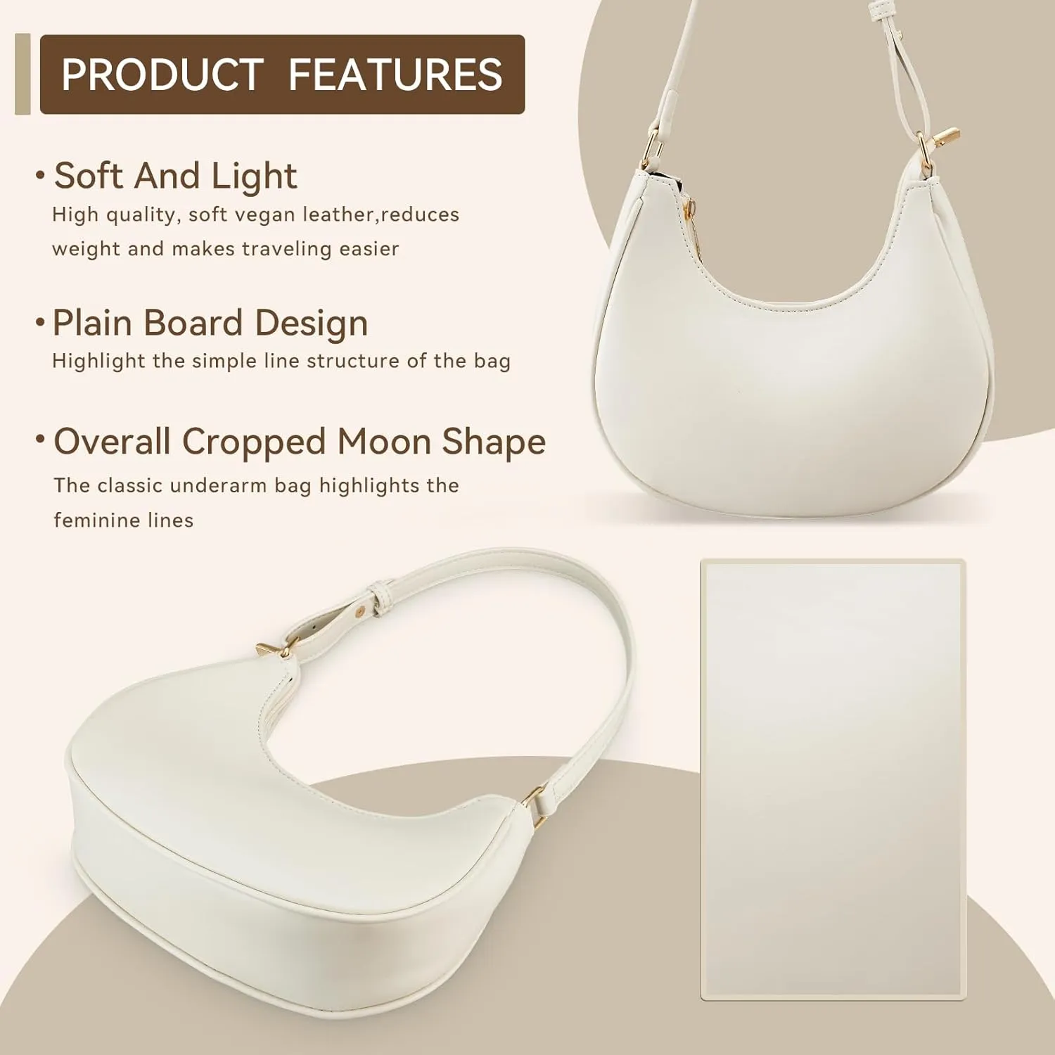 Shoulder Bags for Women,Classic Cute Hobo Tote Handbag Mini Clutch Purse with Zipper Closure