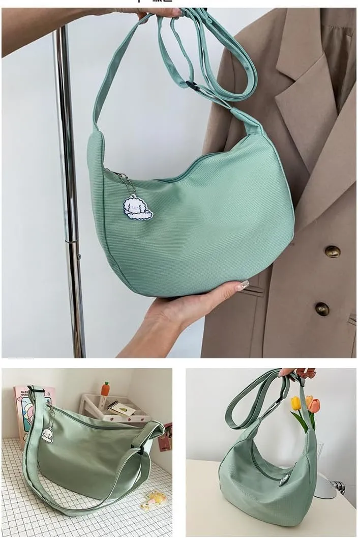 Shoulder Bags Women Solid Harajuku Simple Multifunction Handbags Large Capacity Crossbody Bags for Women Teens Purse