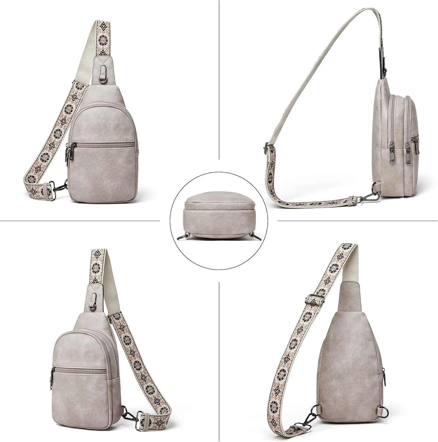 Shrrie Small Sling Bag for Women Fanny Pack Crossbody Bags for Women Trendy,Chest Bag for Women Men for Travel