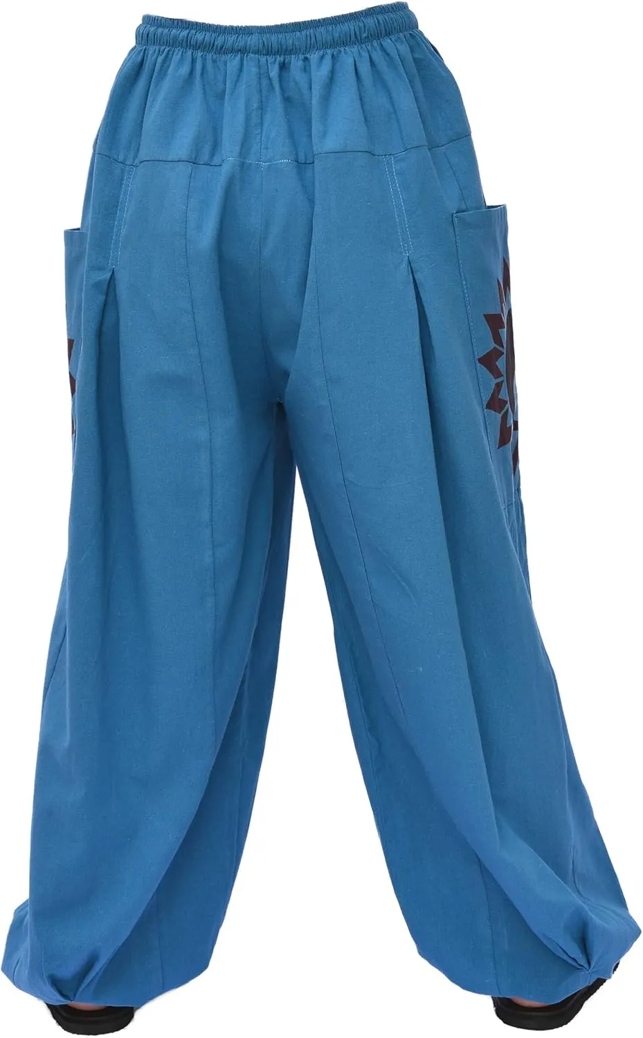 Siamrose Baggy Yoga Harem Pants Men Women Casual Lounge Trousers 2 Big Pockets, One Size, Elastic Waist