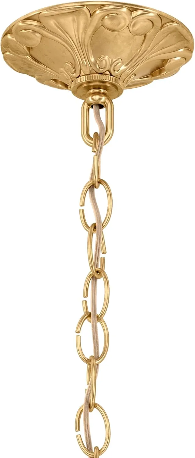Signature 5007-22R, La Scala 8 Light 25in x 34in Chandelier in Heirloom Gold with Clear Radiance Crystals