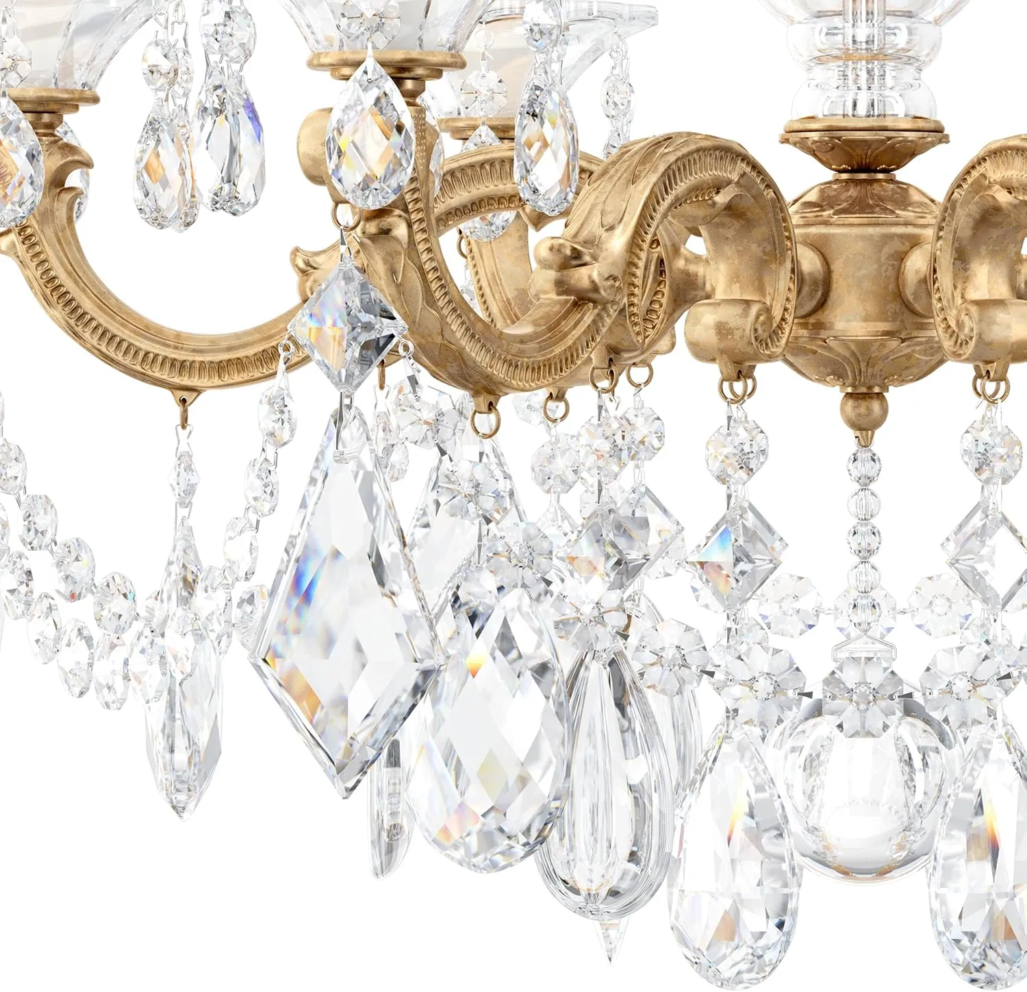 Signature 5072-26R, La Scala 6 Light 23in x 25in Chandelier in French Gold with Clear Radiance Crystals