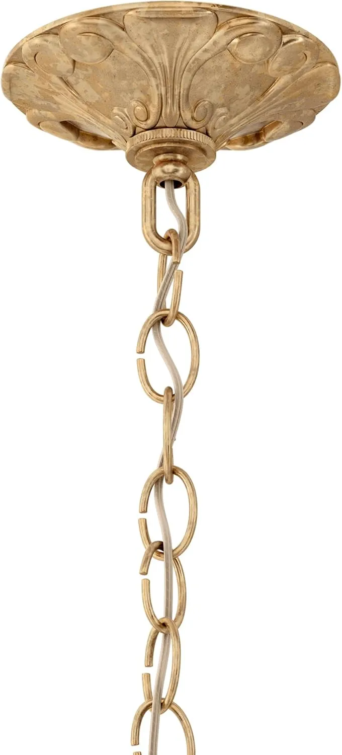 Signature 5074-26R, La Scala 10 Light 28in x 29.5in Chandelier in French Gold with Clear Radiance Crystals
