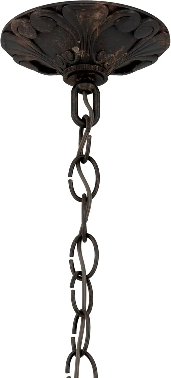 Signature 5074-76R, La Scala 10 Light 28in x 29.5in Chandelier in Heirloom Bronze with Clear Radiance Crystals