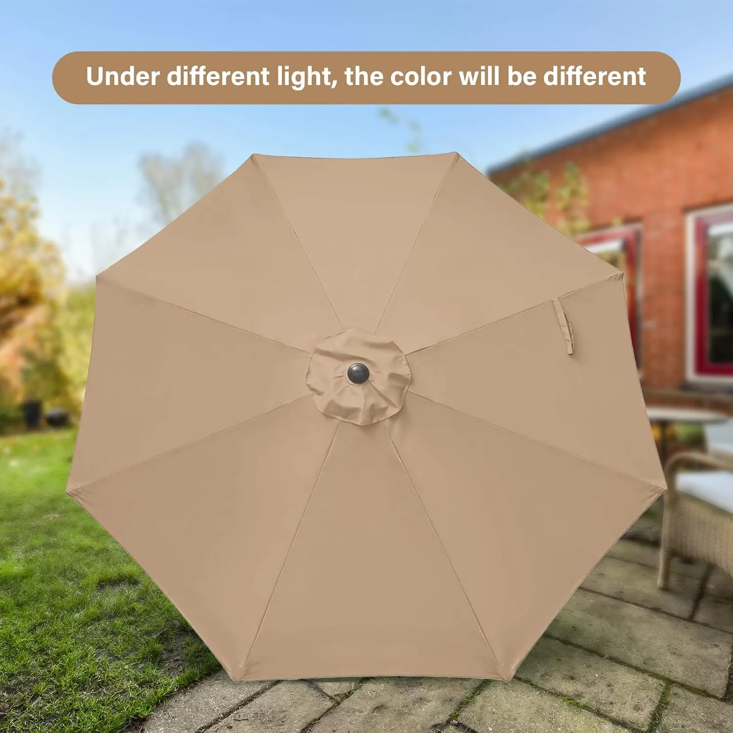 Simple Deluxe 9' Patio Umbrella Outdoor Table Market Yard Umbrella with Push Button Tilt/Crank