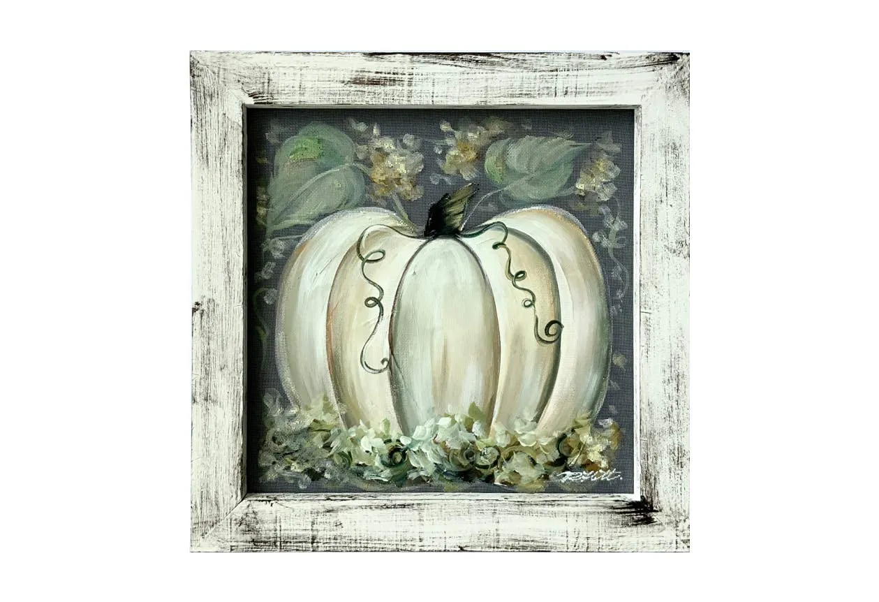 Simple Rustic White Pumpkin