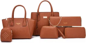 Six-Piece Mother Bag for Women Shoulder Handbag Crossbody Card Holder Tote Tote Bag Tote Bag Satchel Hobo Bag