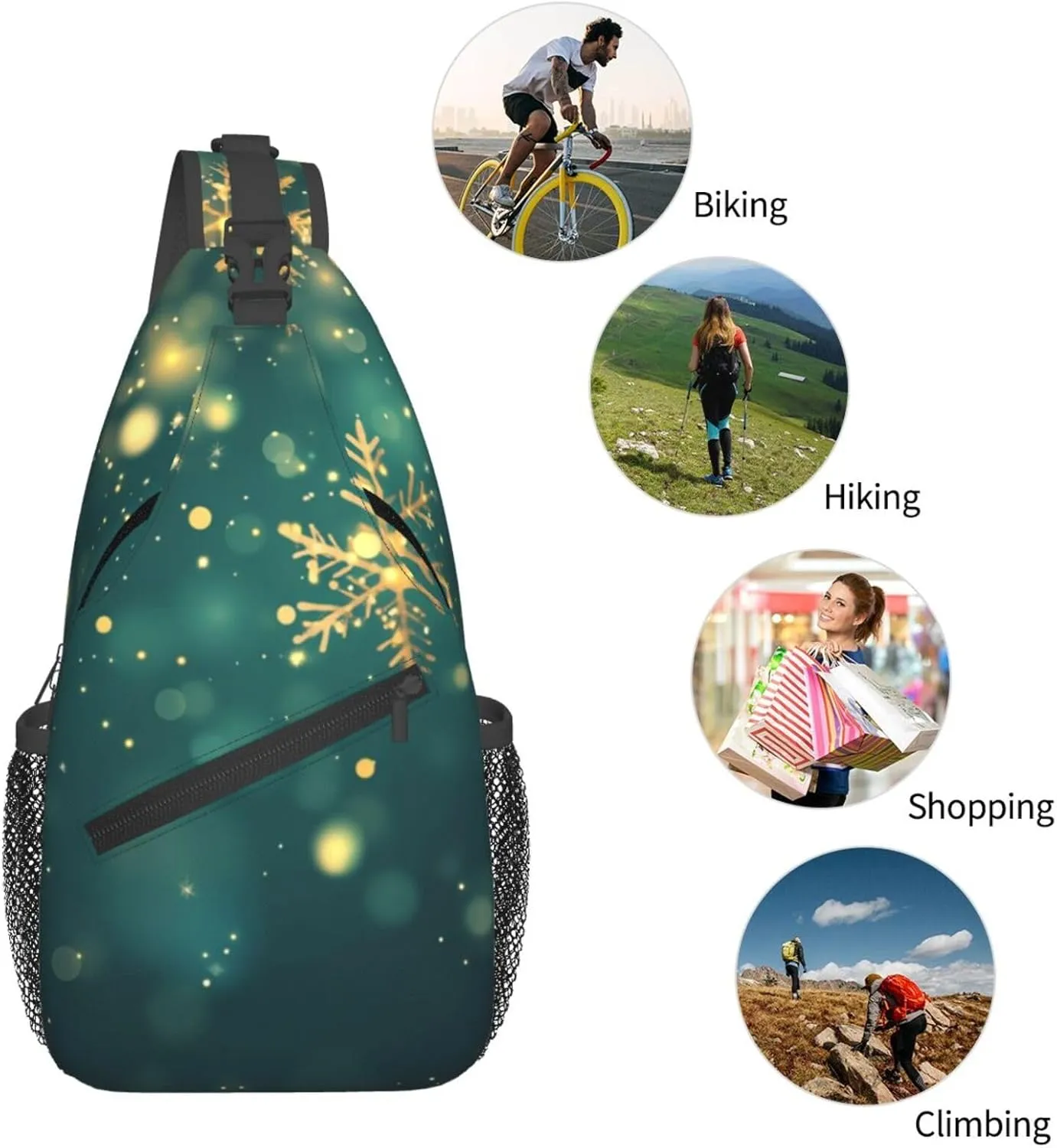 Sling Bag Baseball Vintage Sport Hiking Daypack Crossbody Shoulder Backpack Travel Chest Pack for Men Women