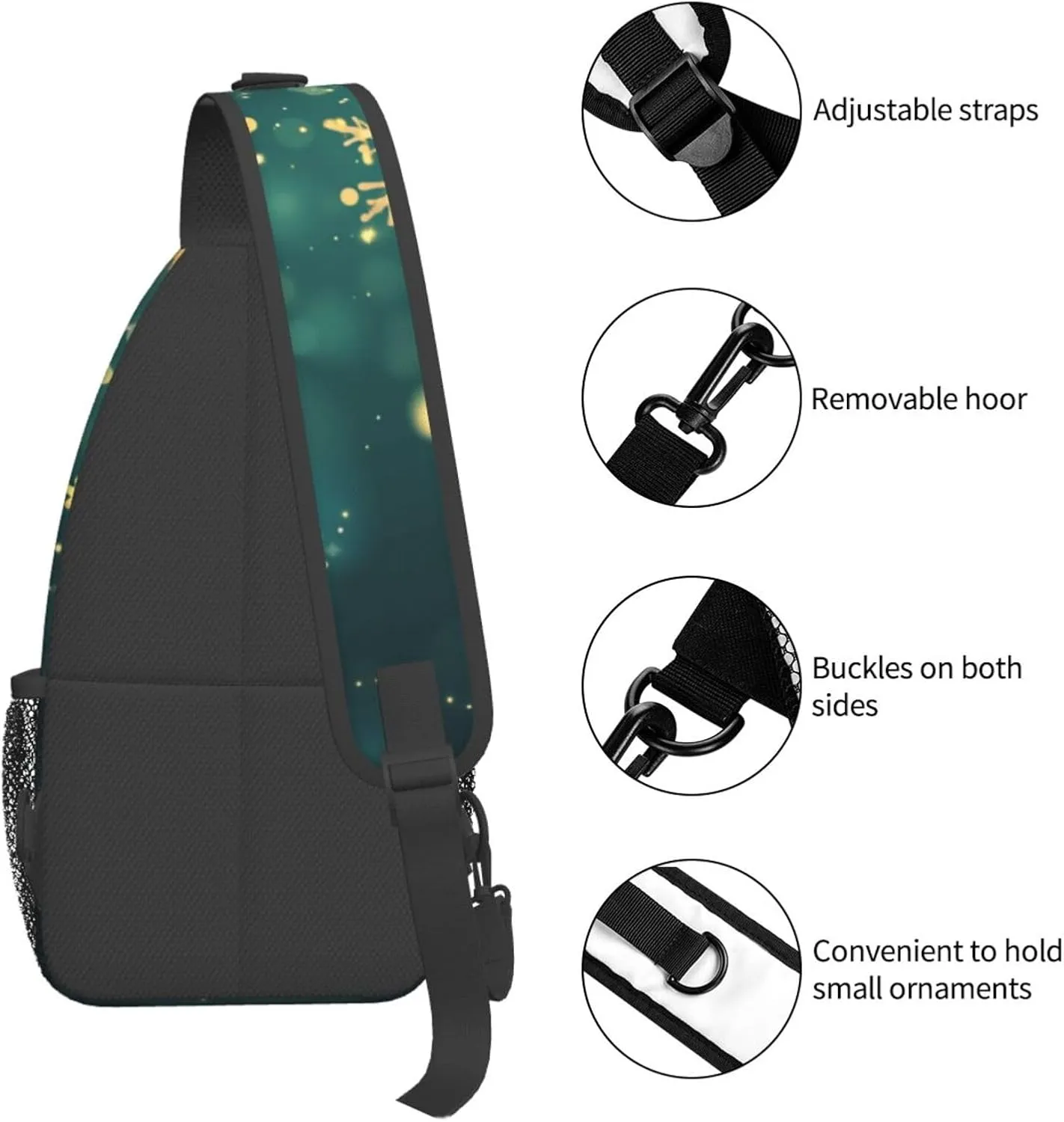 Sling Bag Baseball Vintage Sport Hiking Daypack Crossbody Shoulder Backpack Travel Chest Pack for Men Women