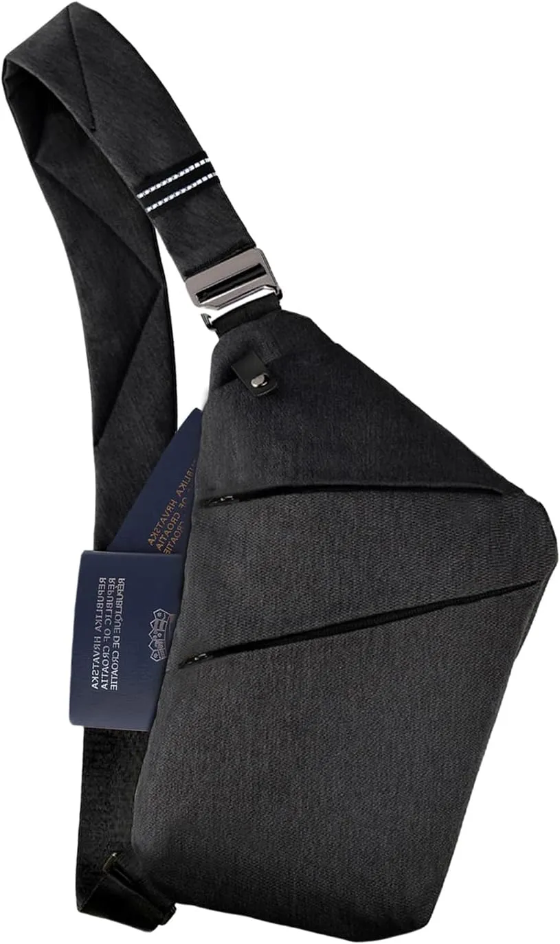 Sling Bag Cross Body Bag, Anti Theft Crossbody Bags for Travel Lightweight Chest Shoulder Bags for Women Men