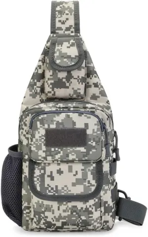 Sling Bag Crossbody Backpack for Men,Handiness Skiing Sling Bag, Lightweight Daypack for Hiking Travel (Camouflage 2)