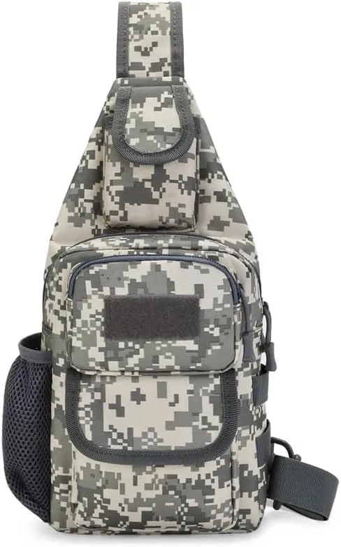 Sling Bag Crossbody Backpack for Men,Handiness Skiing Sling Bag, Lightweight Daypack for Hiking Travel (Camouflage 2)