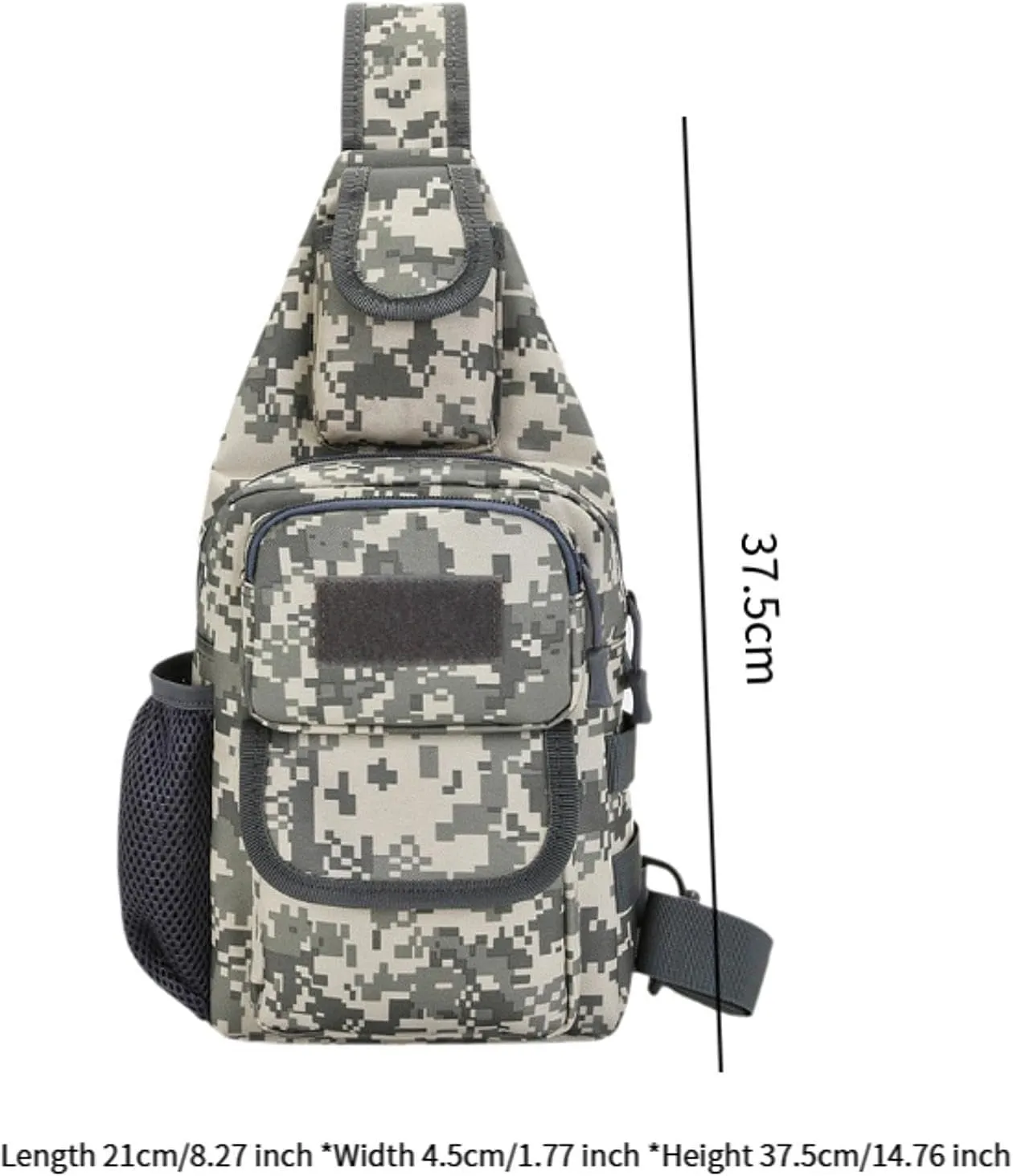 Sling Bag Crossbody Backpack for Men,Handiness Skiing Sling Bag, Lightweight Daypack for Hiking Travel (Camouflage 2)
