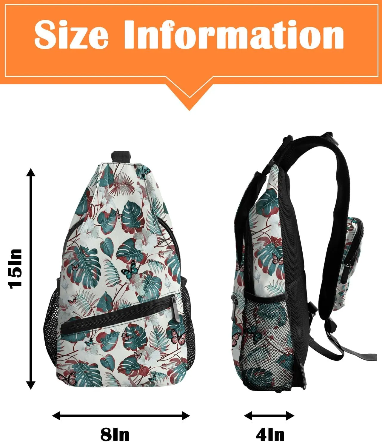 Sling Bag Crossbody Bag for Women Men Waterproof Hiking Backpack Lightweight Chest Shoulder Bag Daypack for Travel