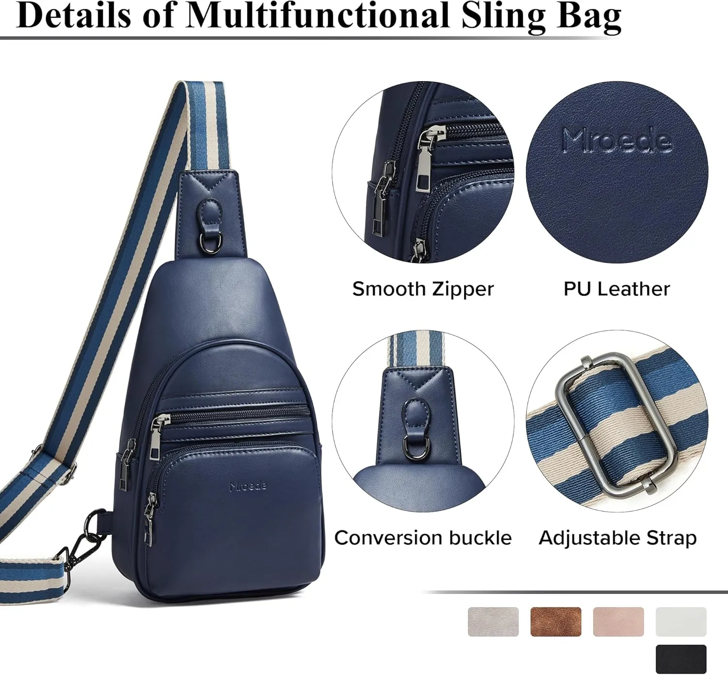 Sling Bag Crossbody Bags for Women Fanny Packs Purse Backpack Casual Daypacks for Travel Work Shopping